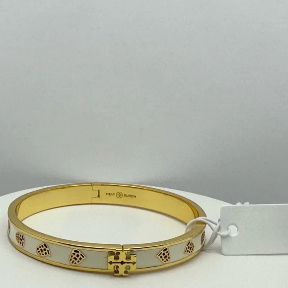 Tory Burch Kira Ground Off Enamel Bracelet NEW - Picture 2 of 8